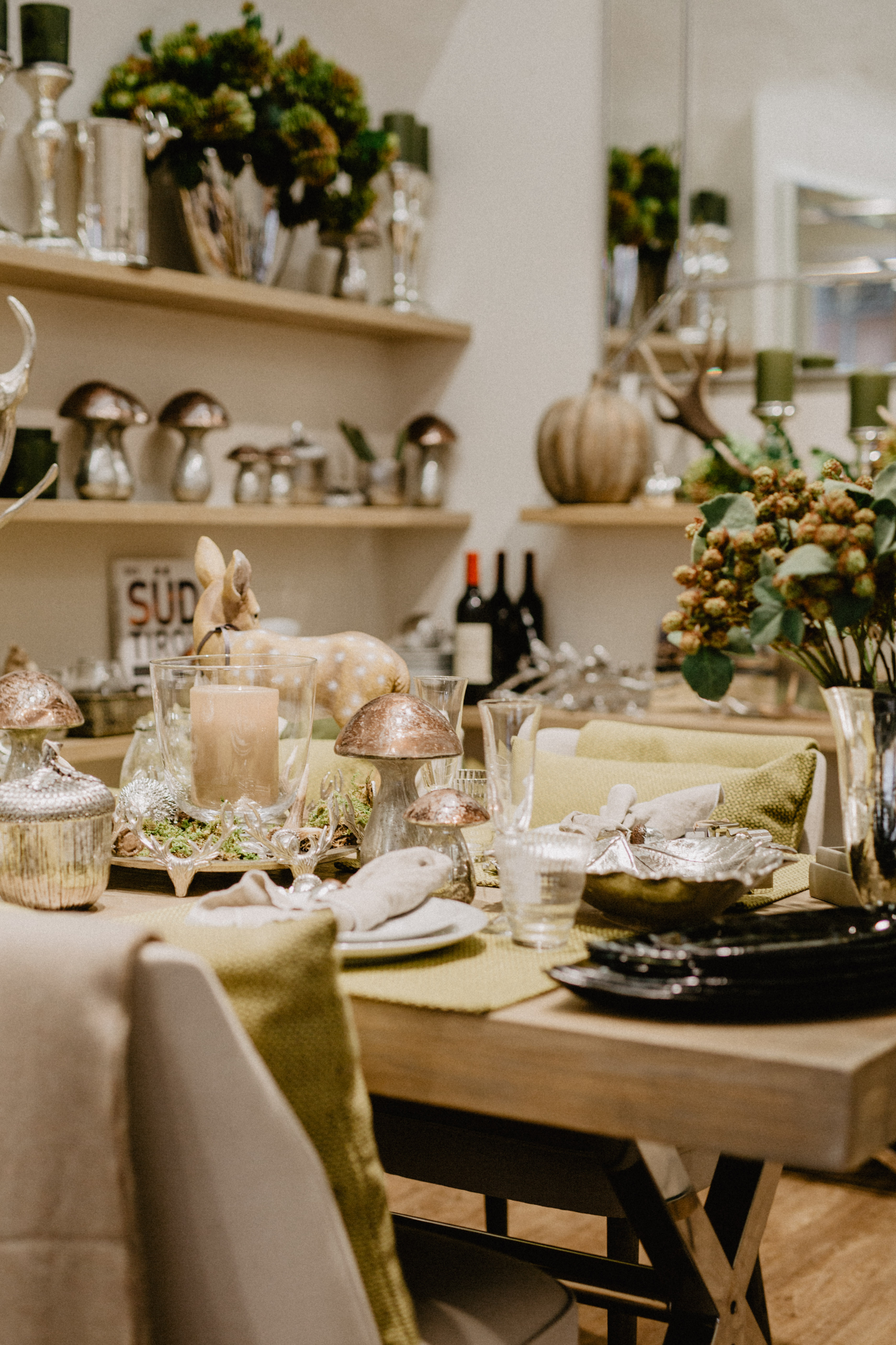 Grüne Tischdeko für den Herbst - Feinerlei Concept Store | Salzburg